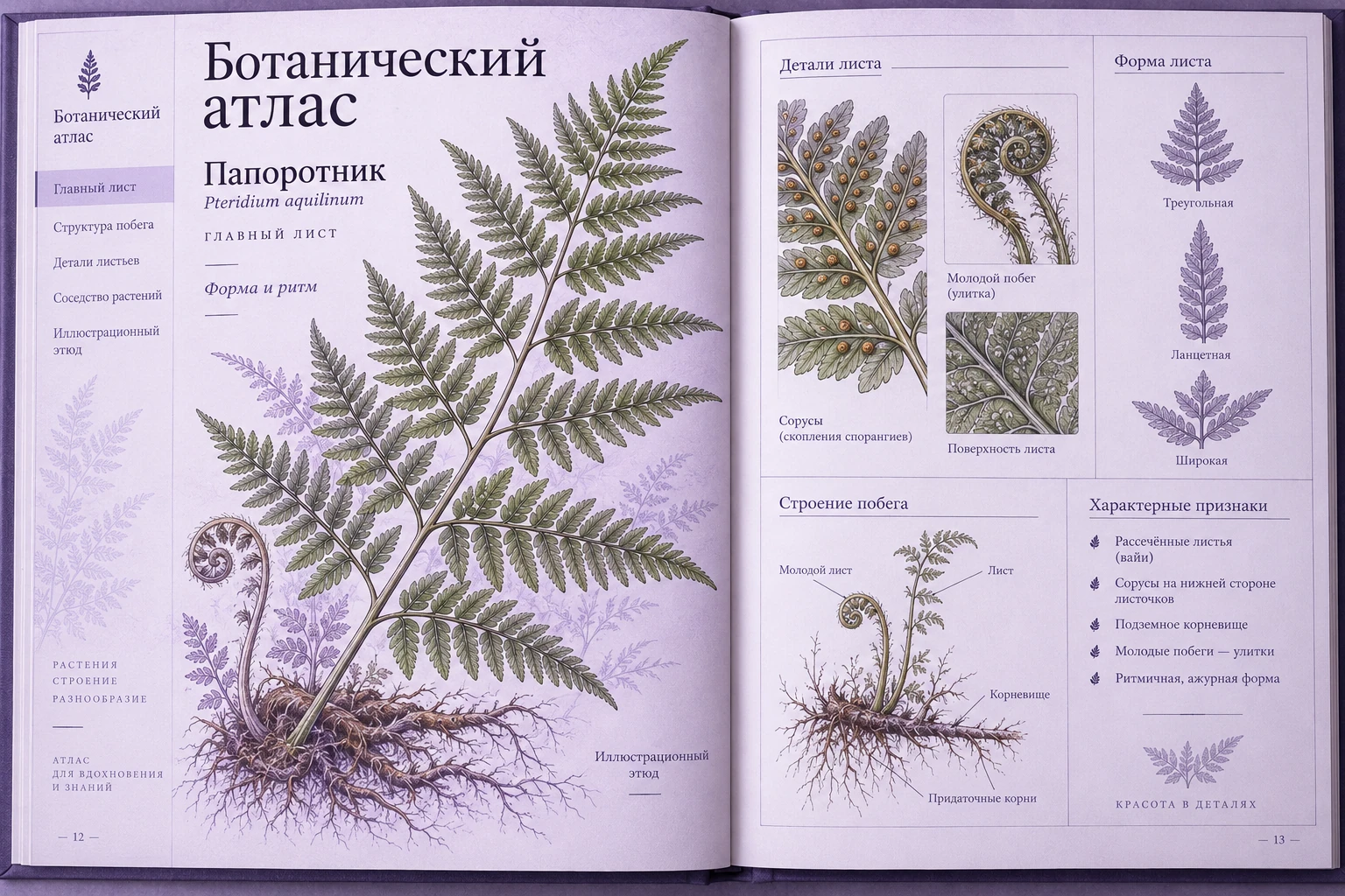 Ботанический атлас: Главный лист