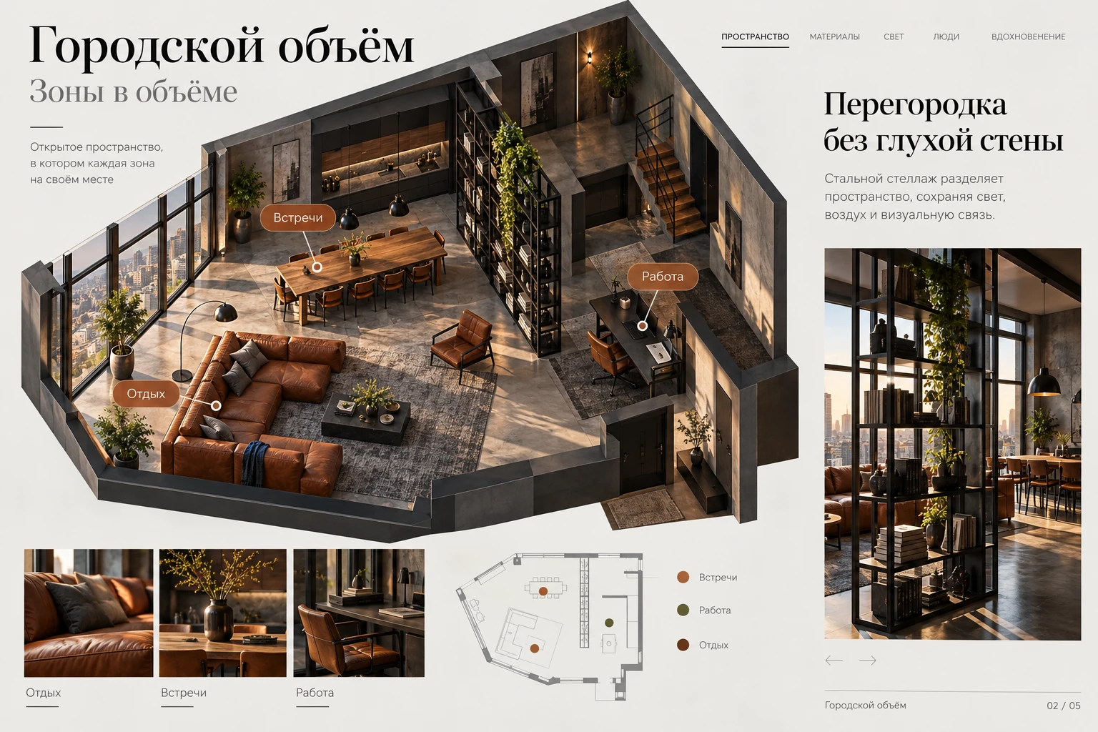 Городской объём: Зоны в объёме