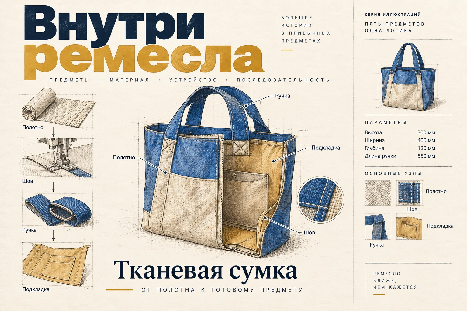 Внутри ремесла: Тканевая сумка