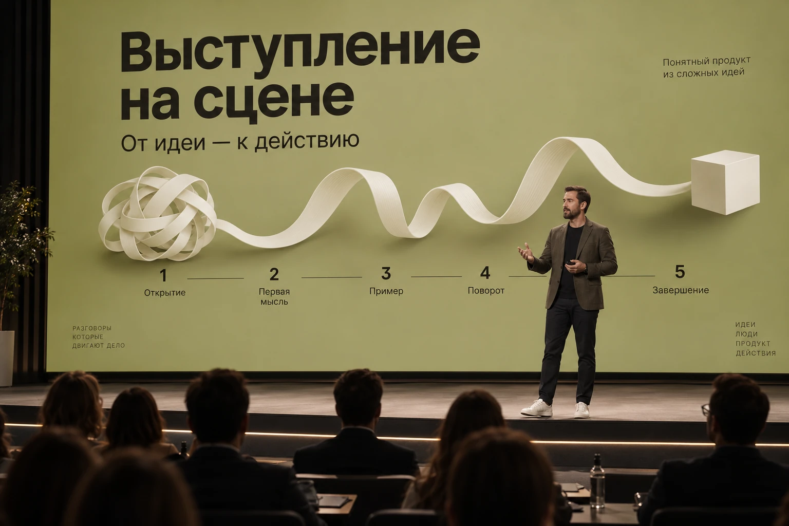 Выступление на сцене — представление продукта