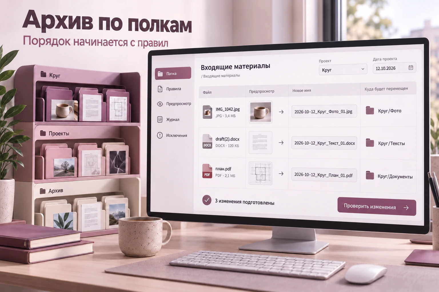 Архив по полкам — представление продукта