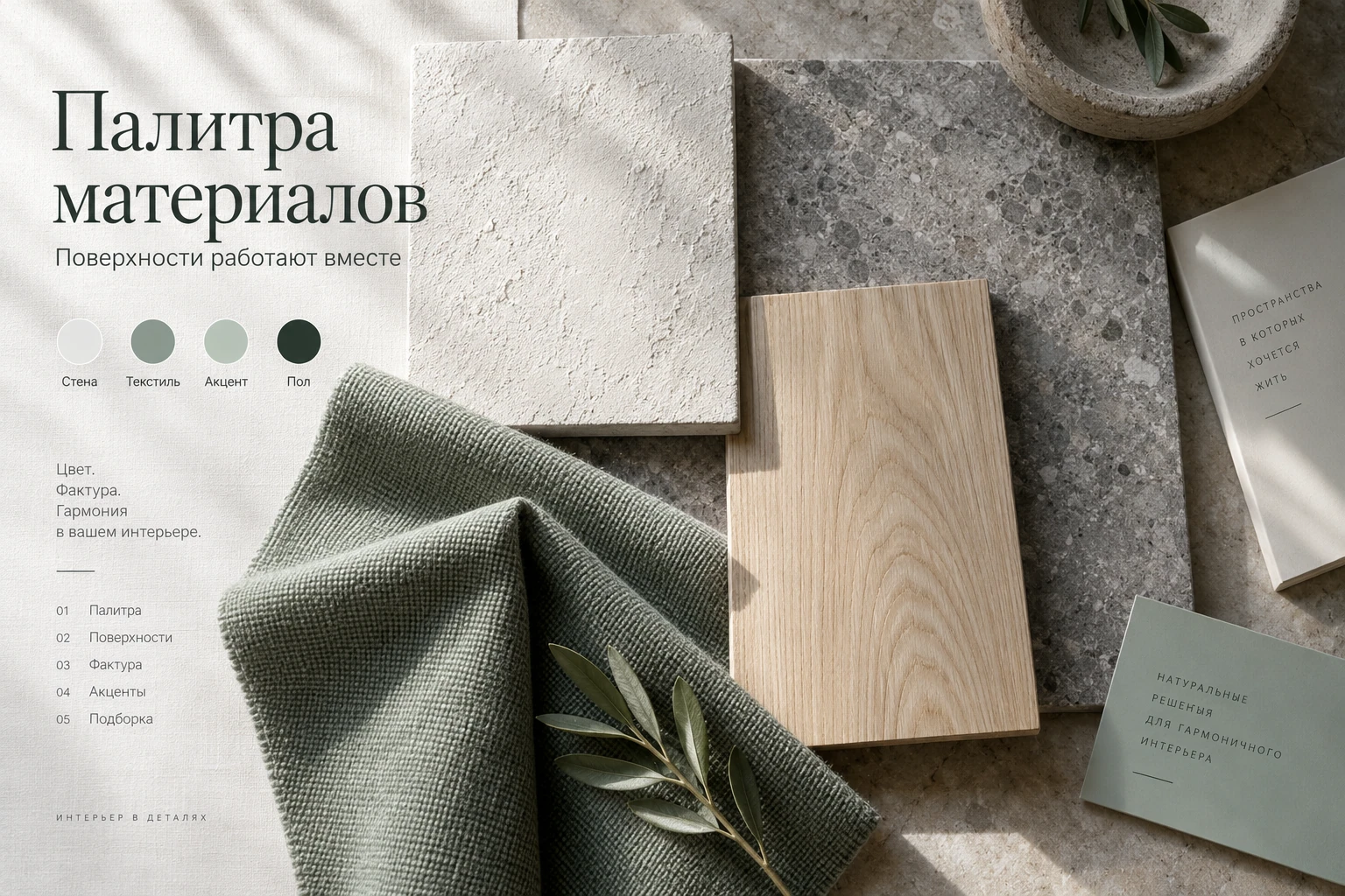 Палитра материалов — представление продукта