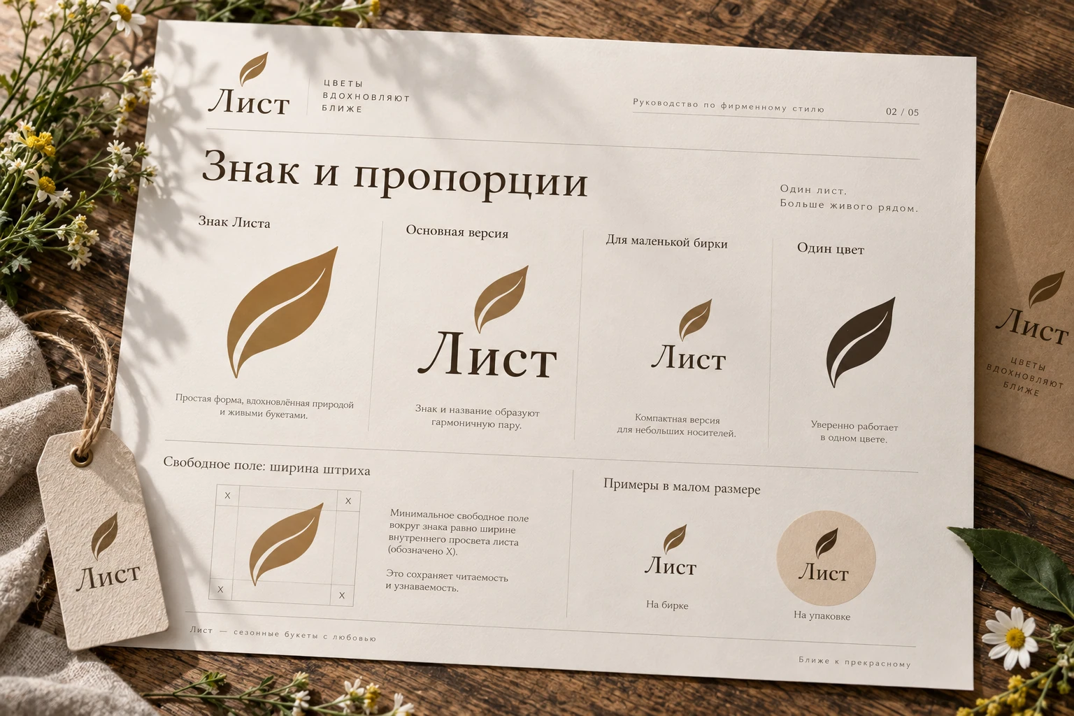 Лист: Знак и пропорции
