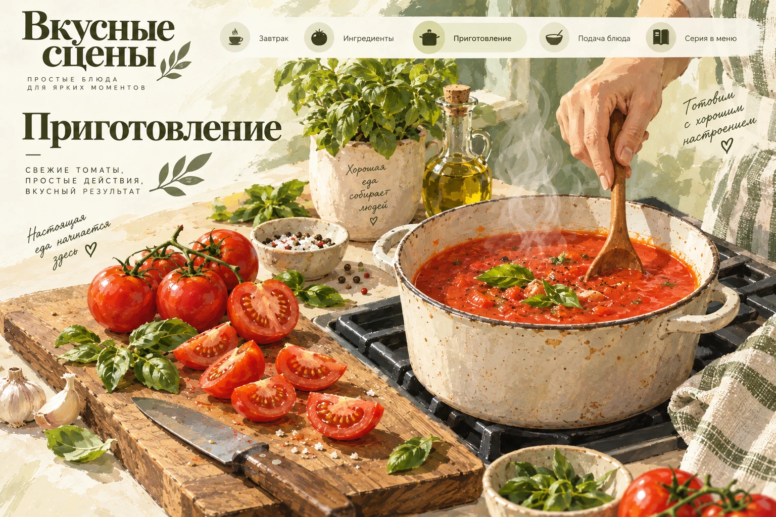 Вкусные сцены: Приготовление