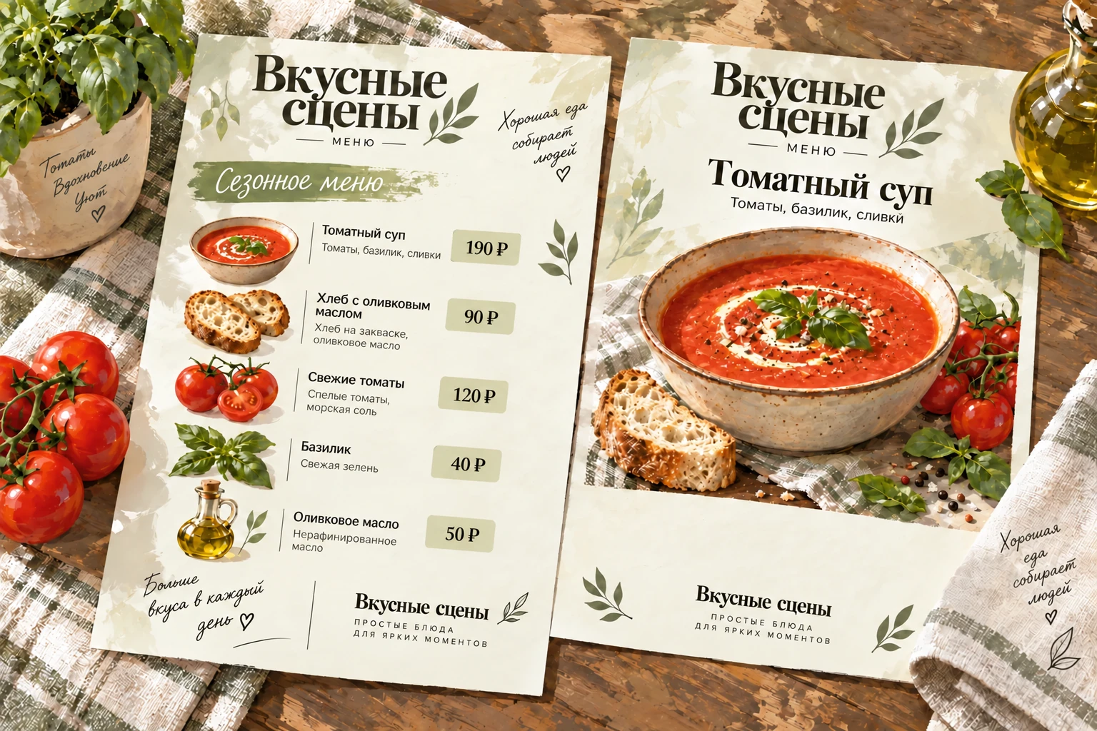 Вкусные сцены: Серия в меню
