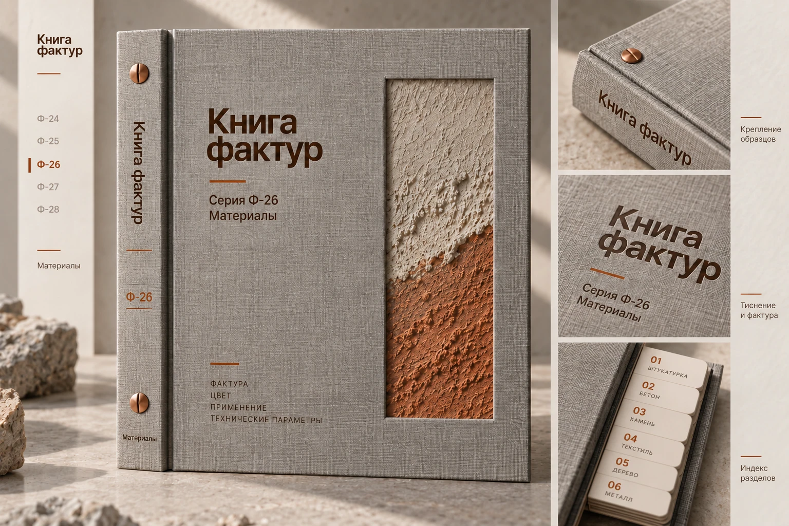 Книга фактур: Обложка и корешок