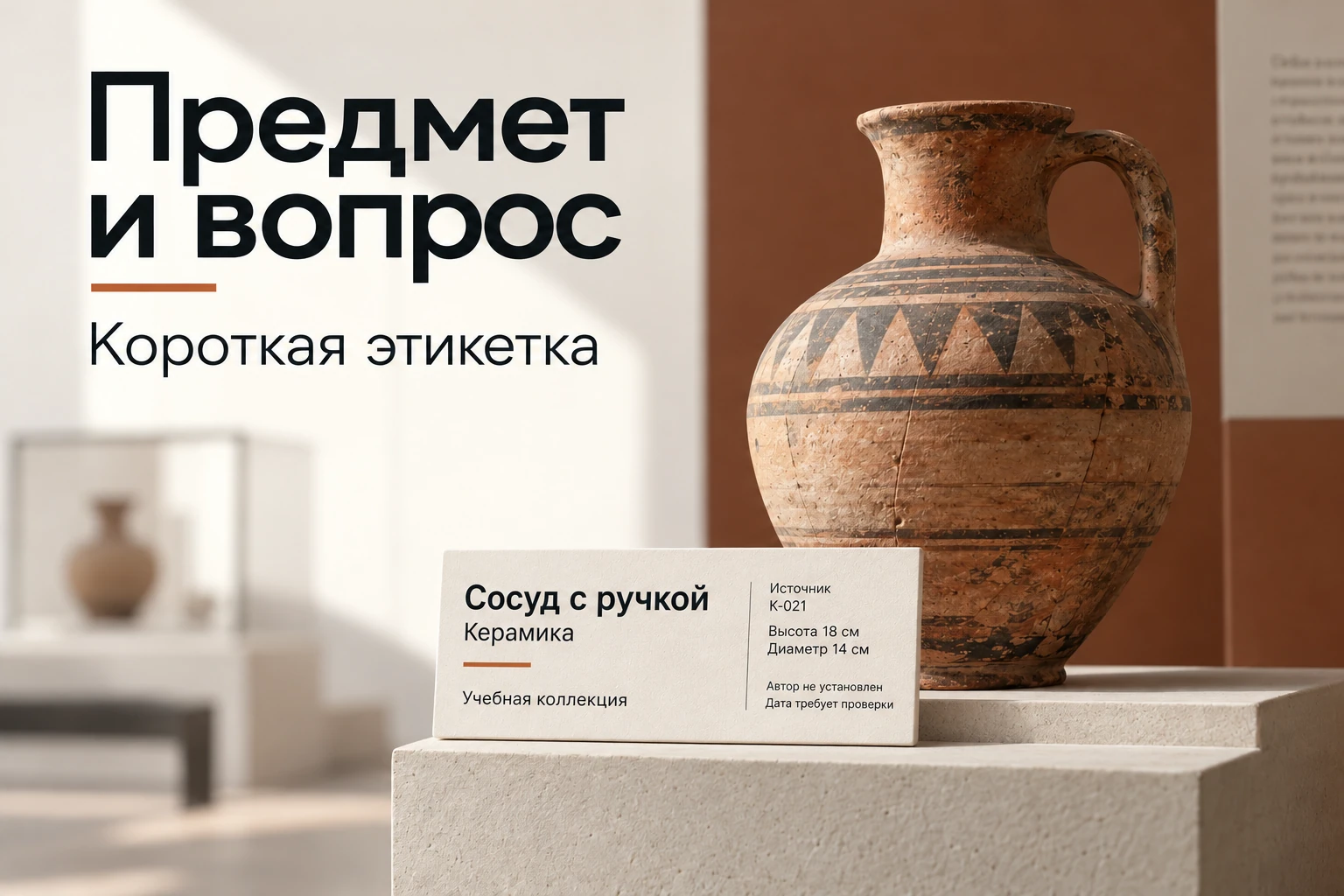Предмет и вопрос: Короткая этикетка