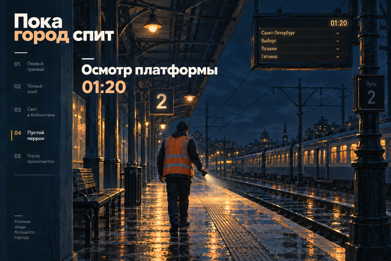 Пока город спит: Пустой перрон