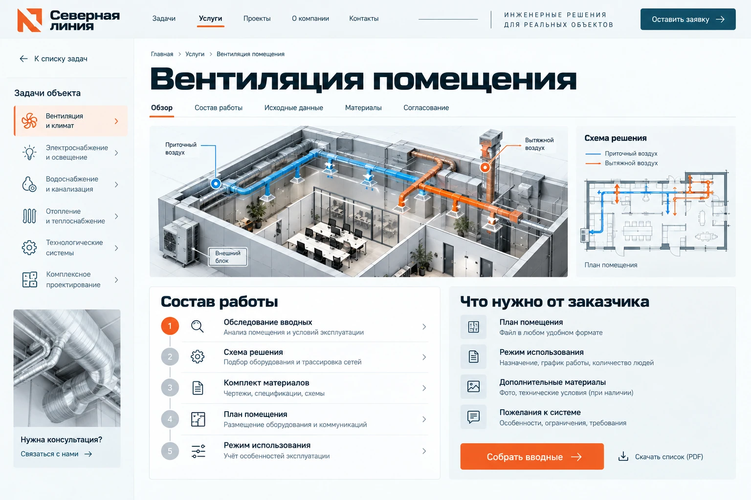 Северная линия: Услуга подробно