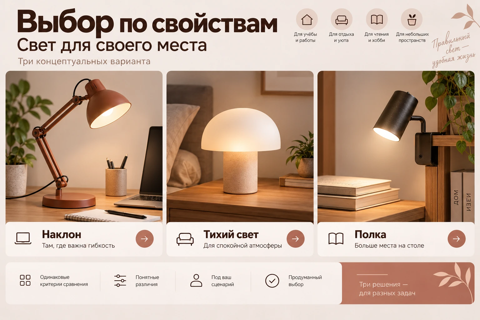 Выбор по свойствам: Что сравниваем