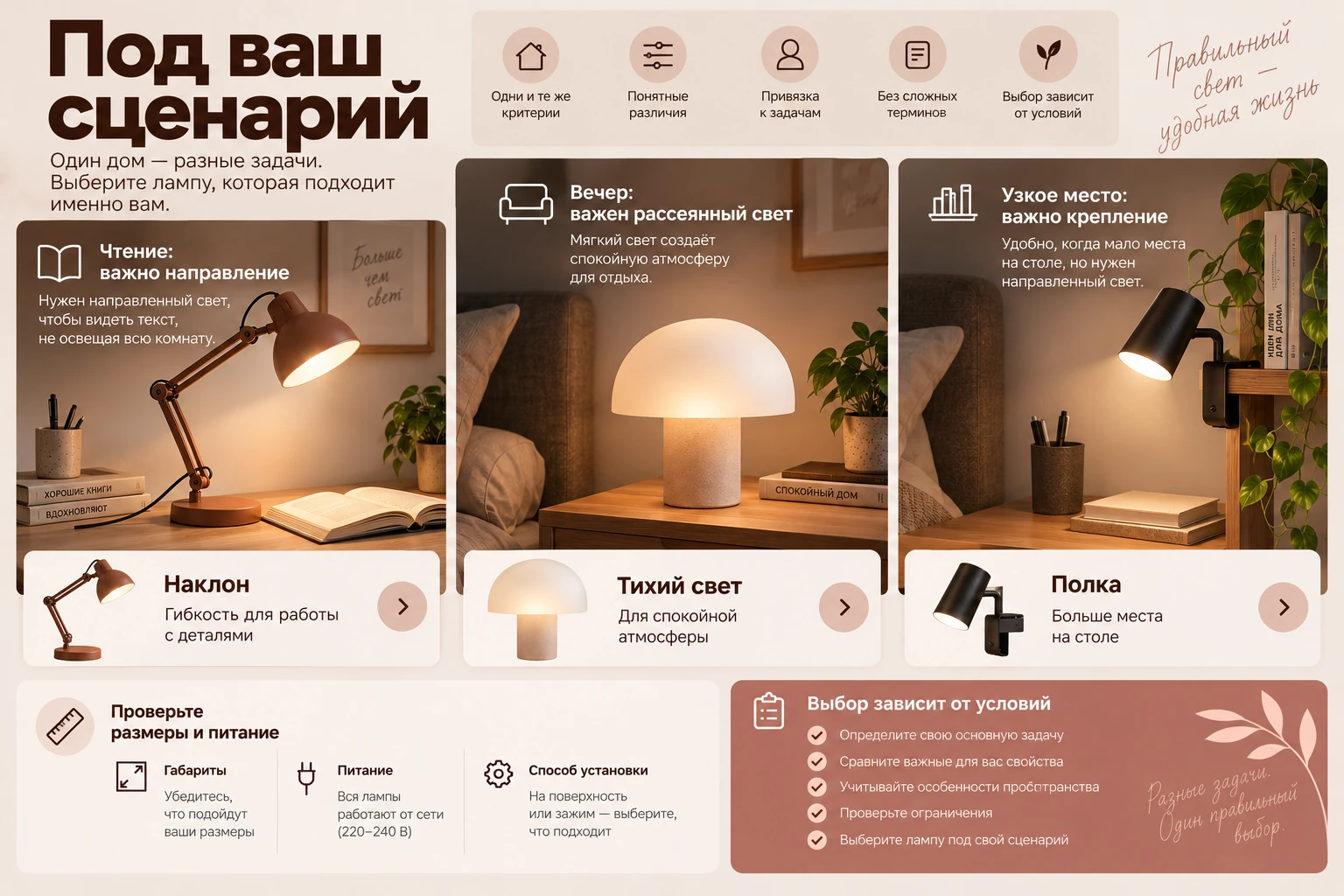 Выбор по свойствам: Под ваш сценарий