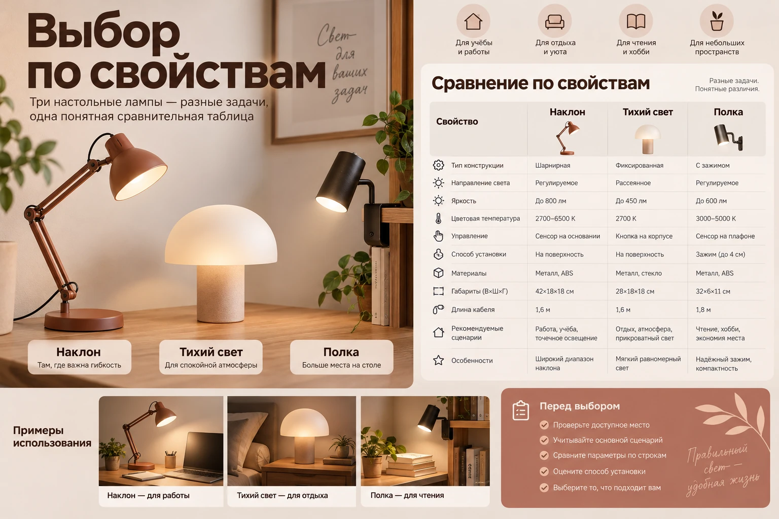 Выбор по свойствам — представление продукта