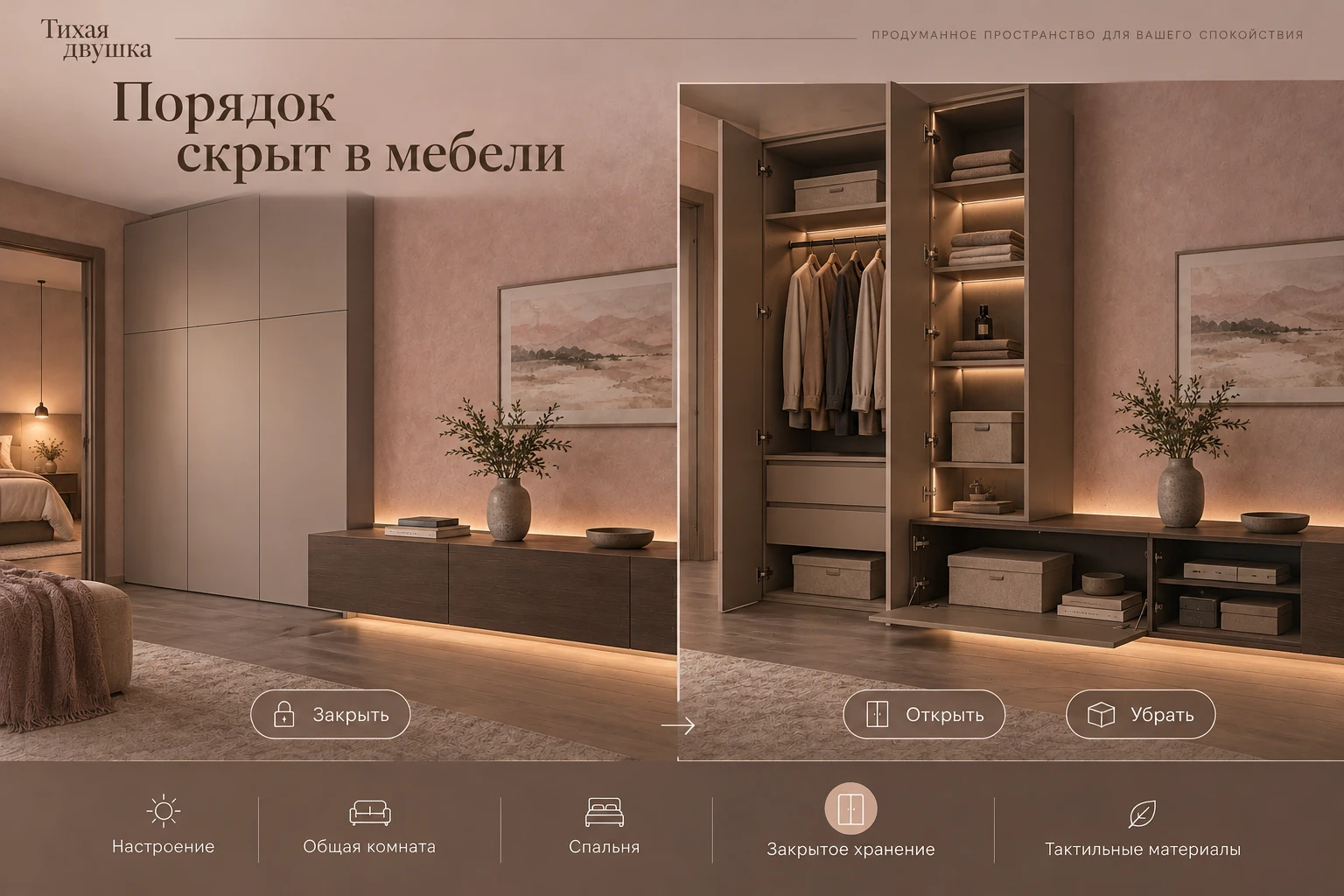 Тихая двушка: Чистые поверхности