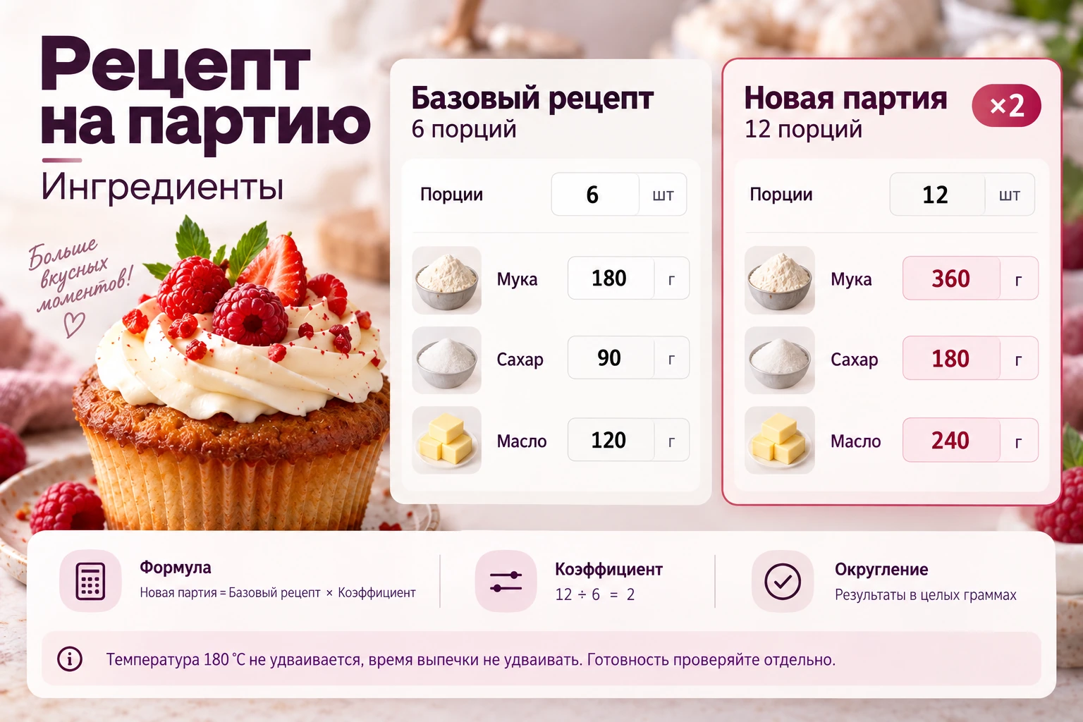 Рецепт на партию: Ингредиенты