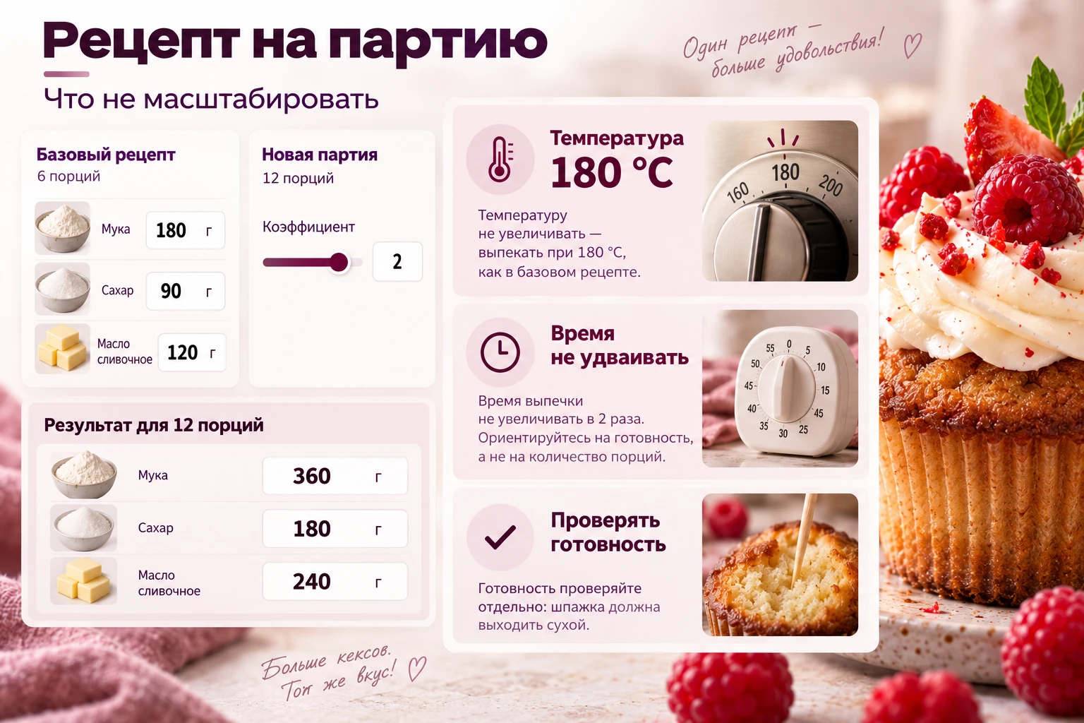 Рецепт на партию: Что не масштабировать