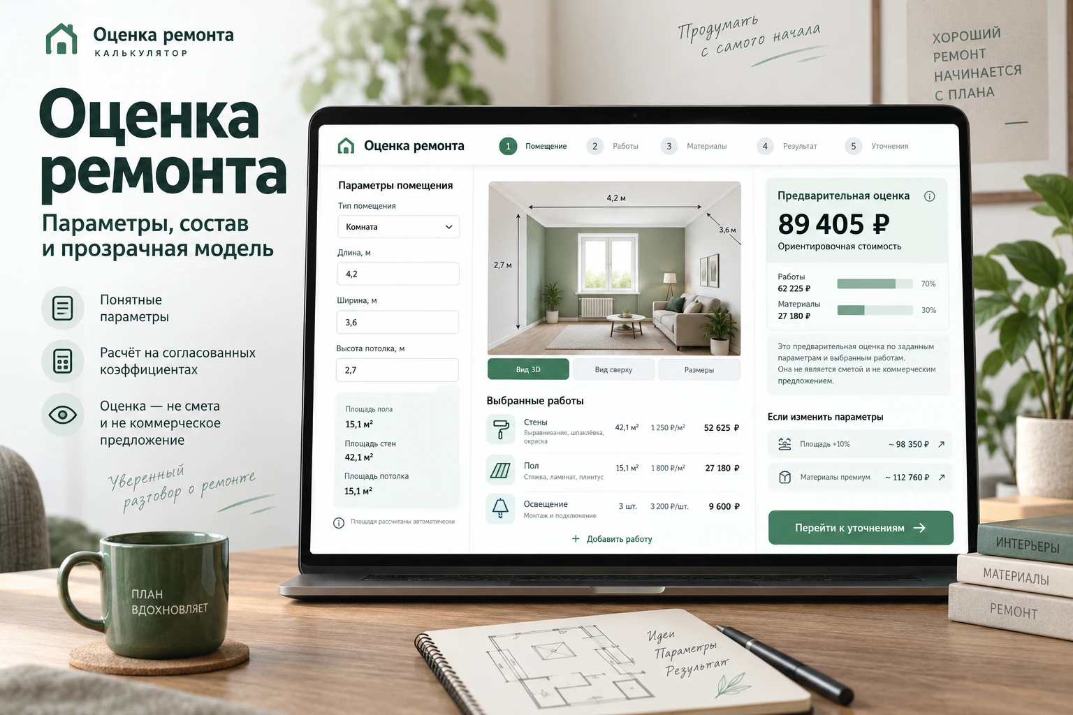 Оценка ремонта — представление продукта