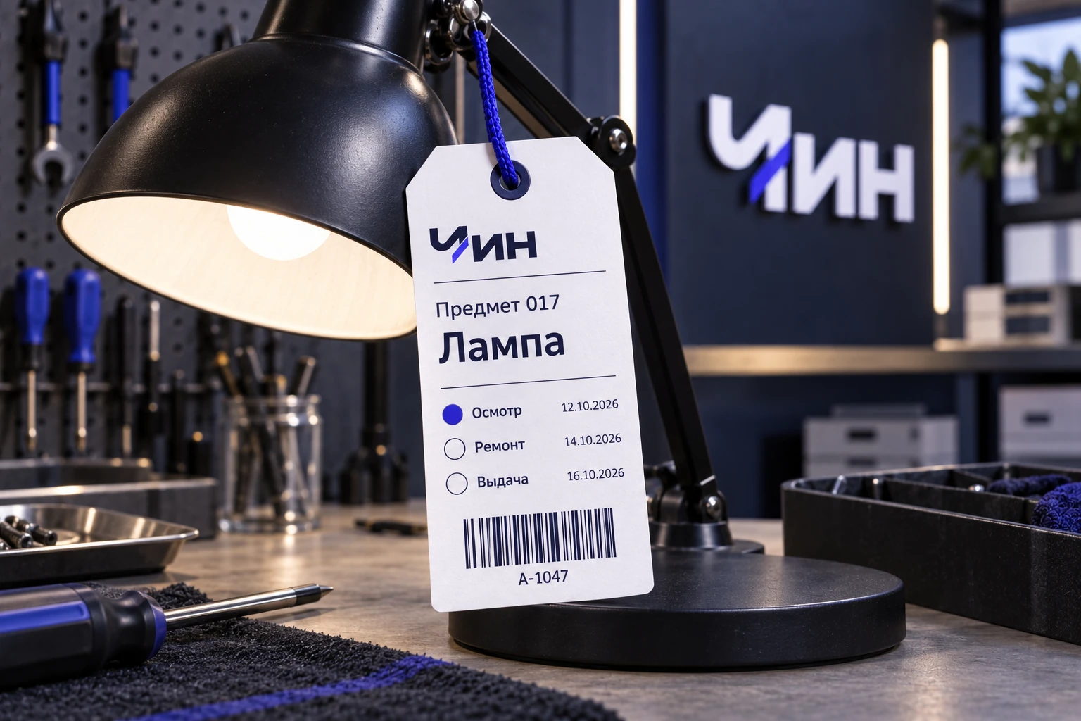Чин: Бирка предмета