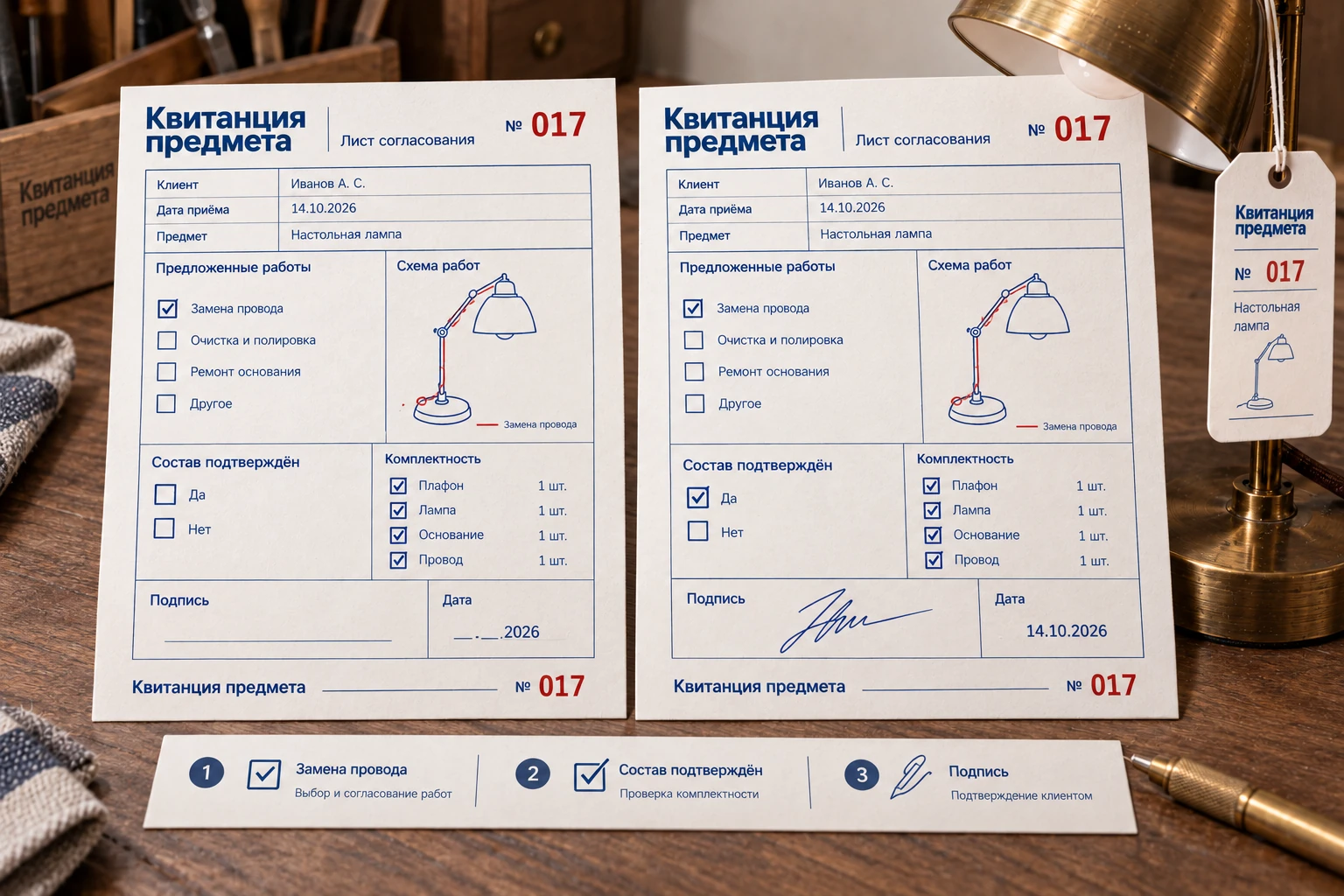 Квитанция предмета: Лист согласования