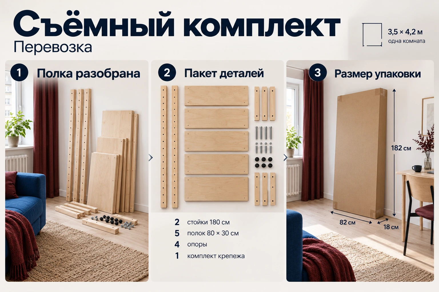 Съёмный комплект: Перевозка