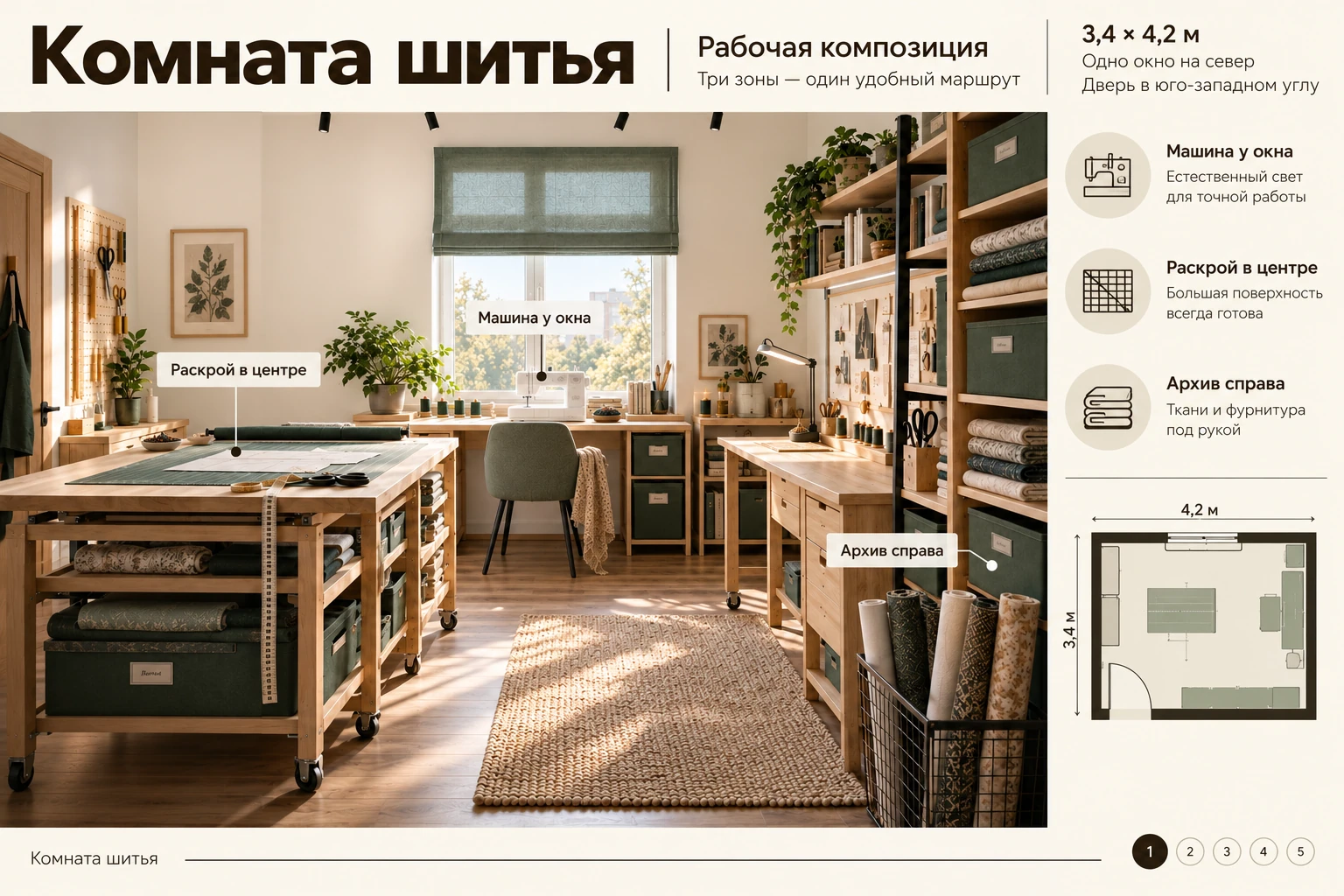 Комната шитья: Рабочая композиция