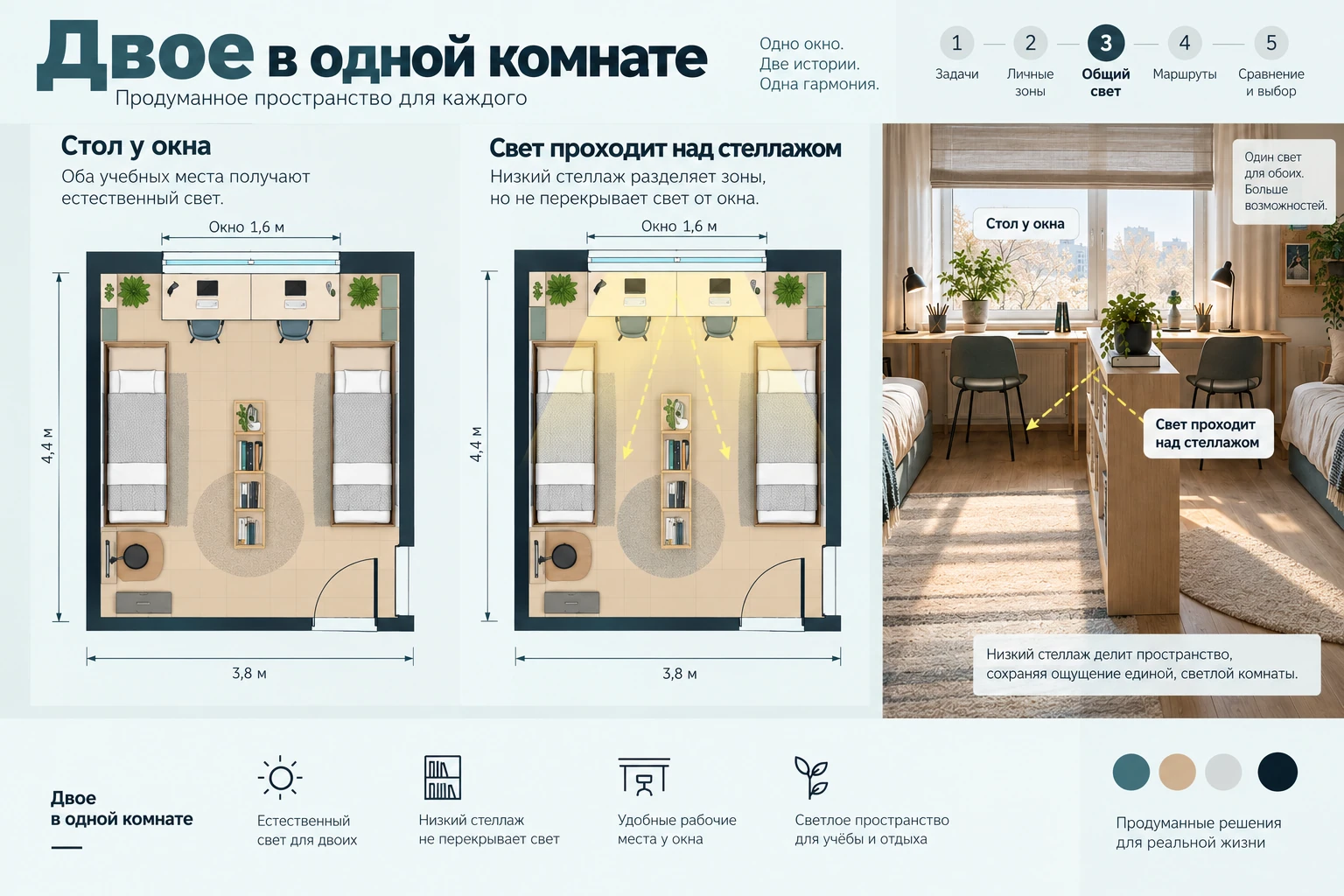 Двое в одной комнате: Общий свет