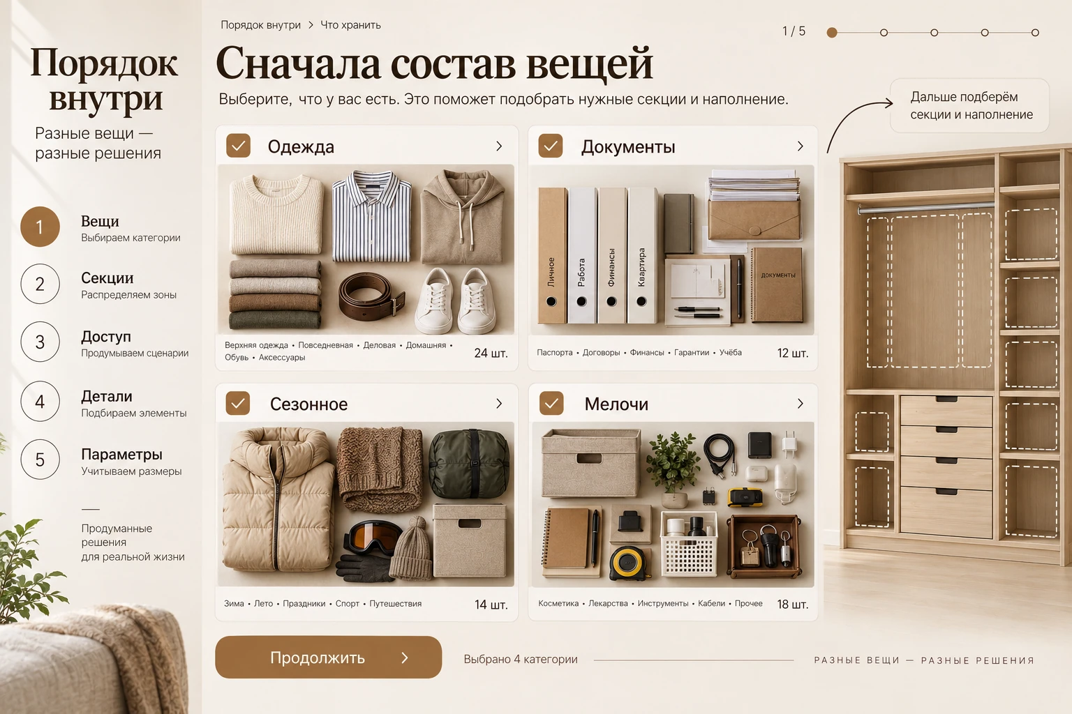 Порядок внутри: Что хранить