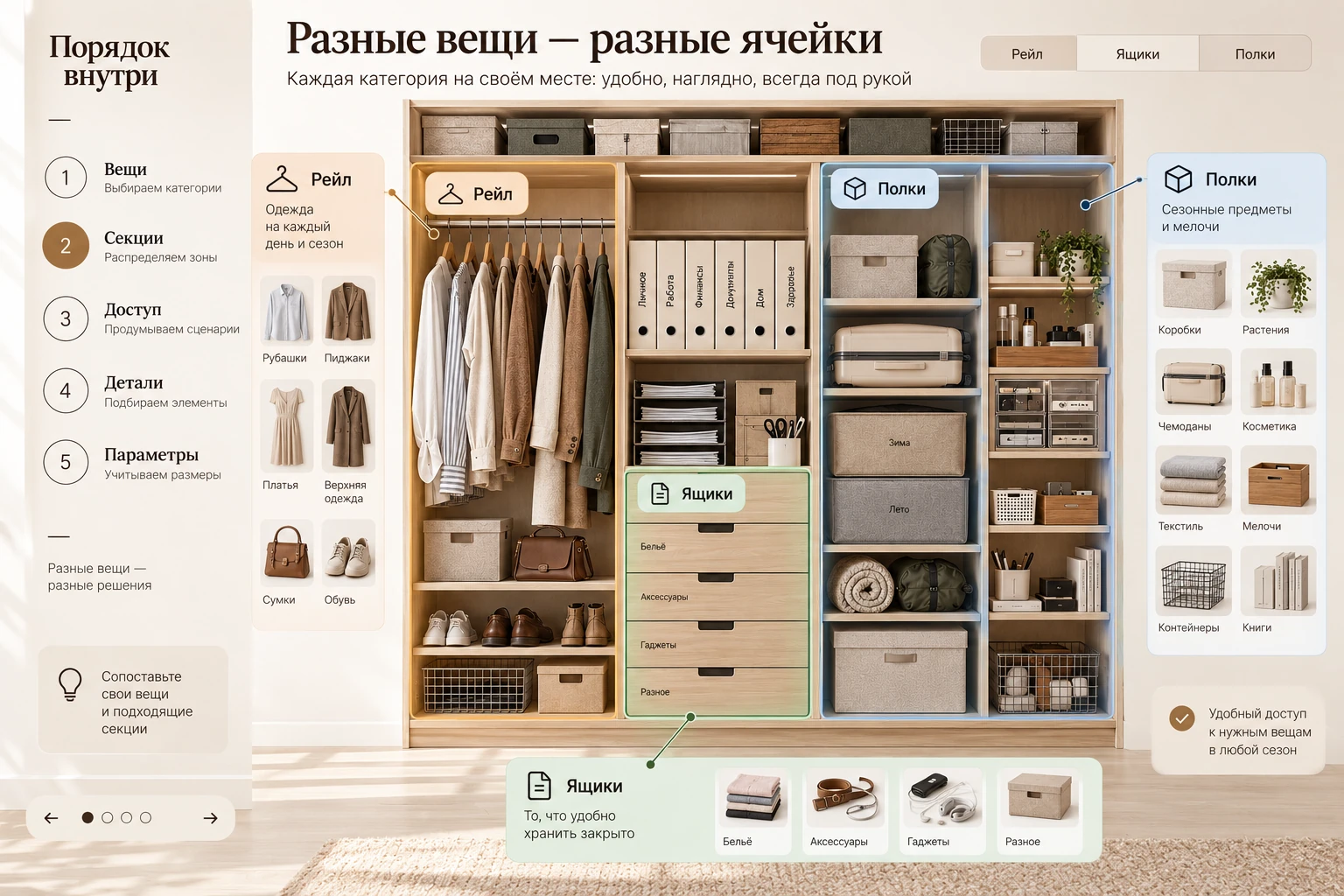 Порядок внутри: Секции