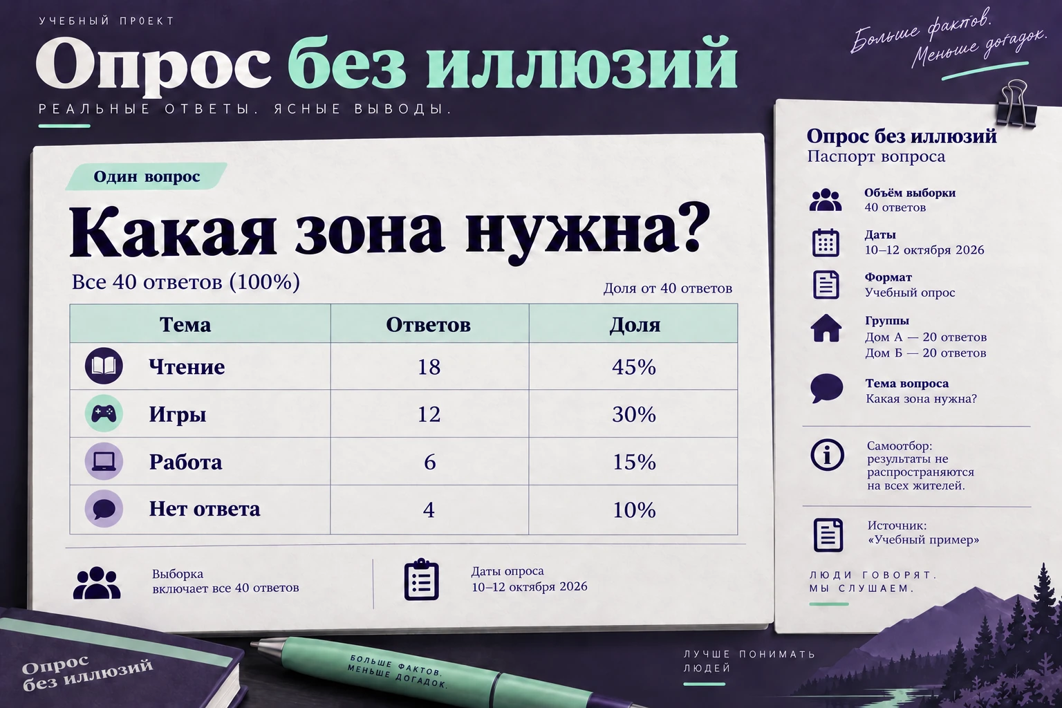 Опрос без иллюзий: Один вопрос