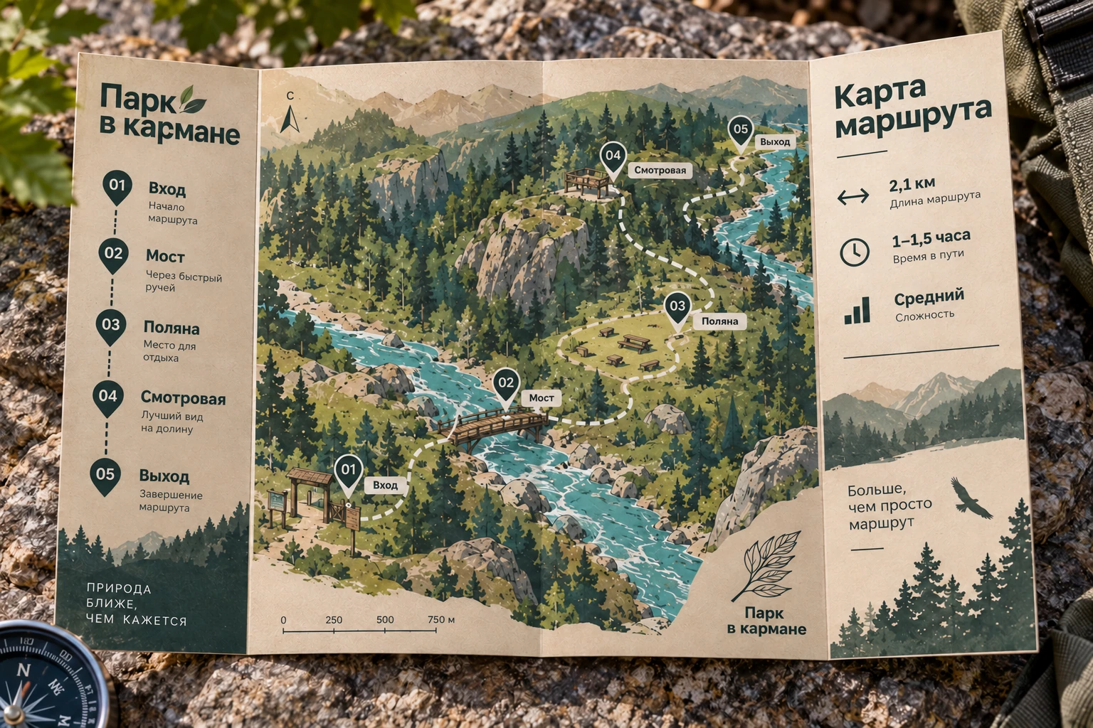 Парк в кармане: Карта разворота