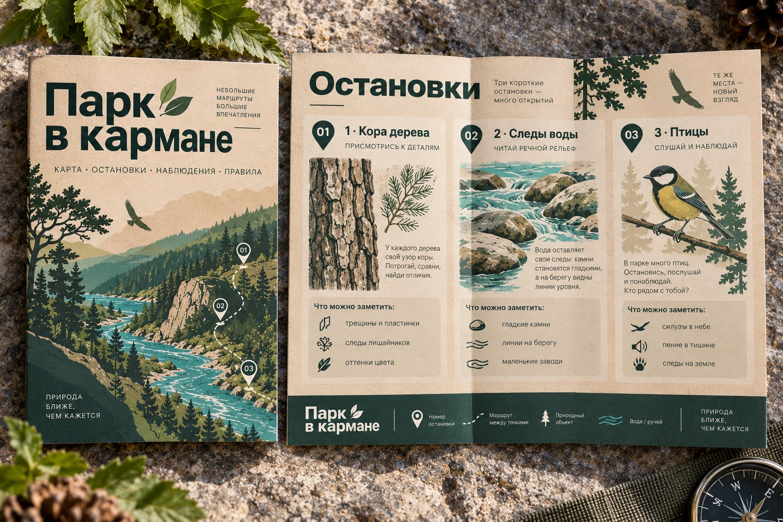 Парк в кармане: Остановки