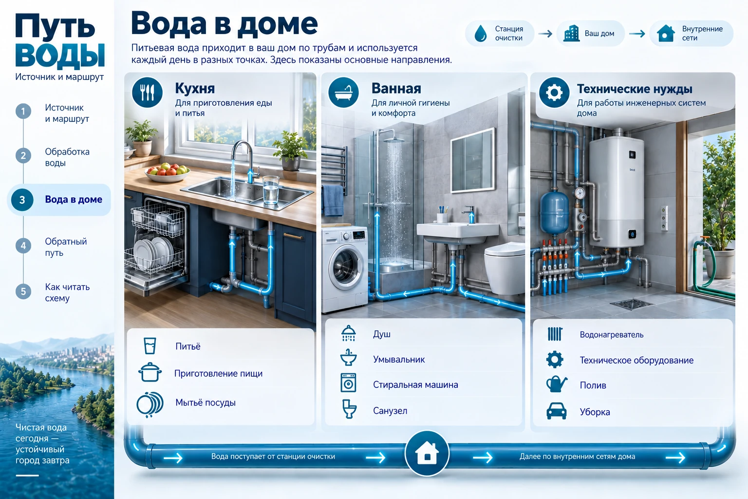 Путь воды: Вода в доме