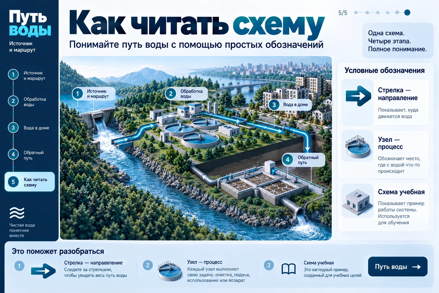 Путь воды: Как читать схему
