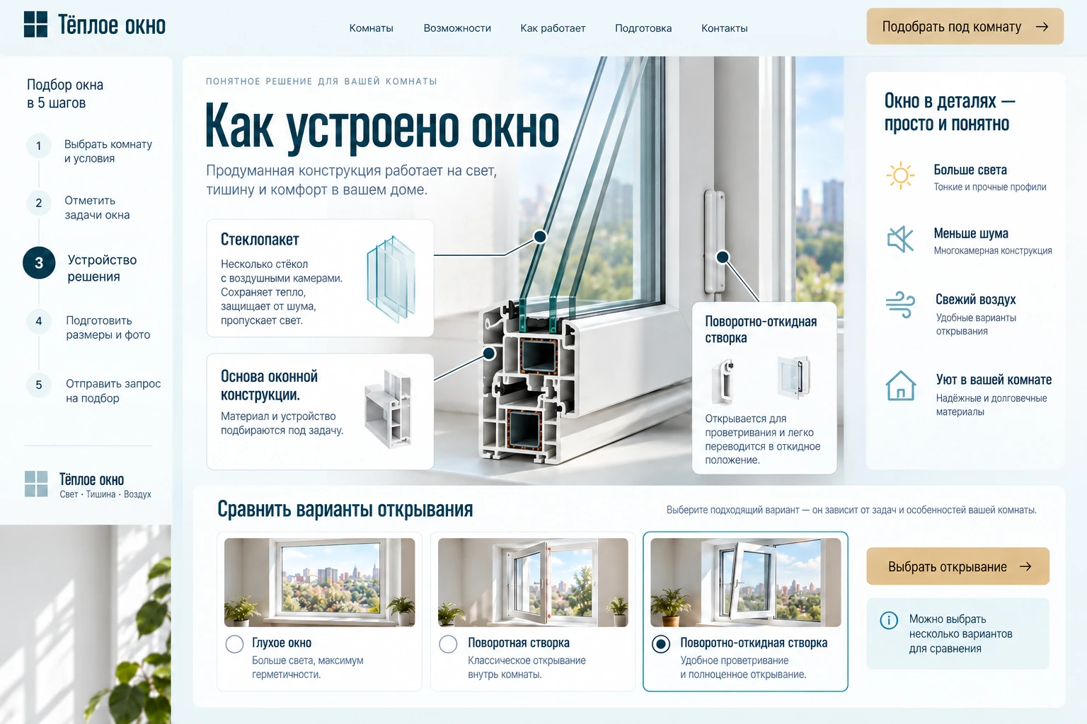 Тёплое окно: Устройство решения