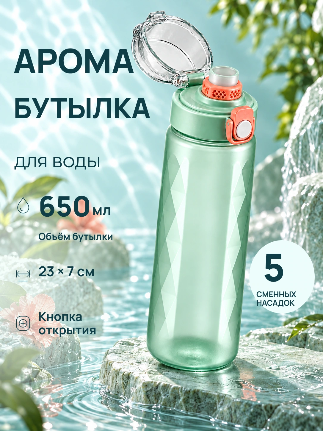 Арома · бутылка: готовая обложка карточки товара