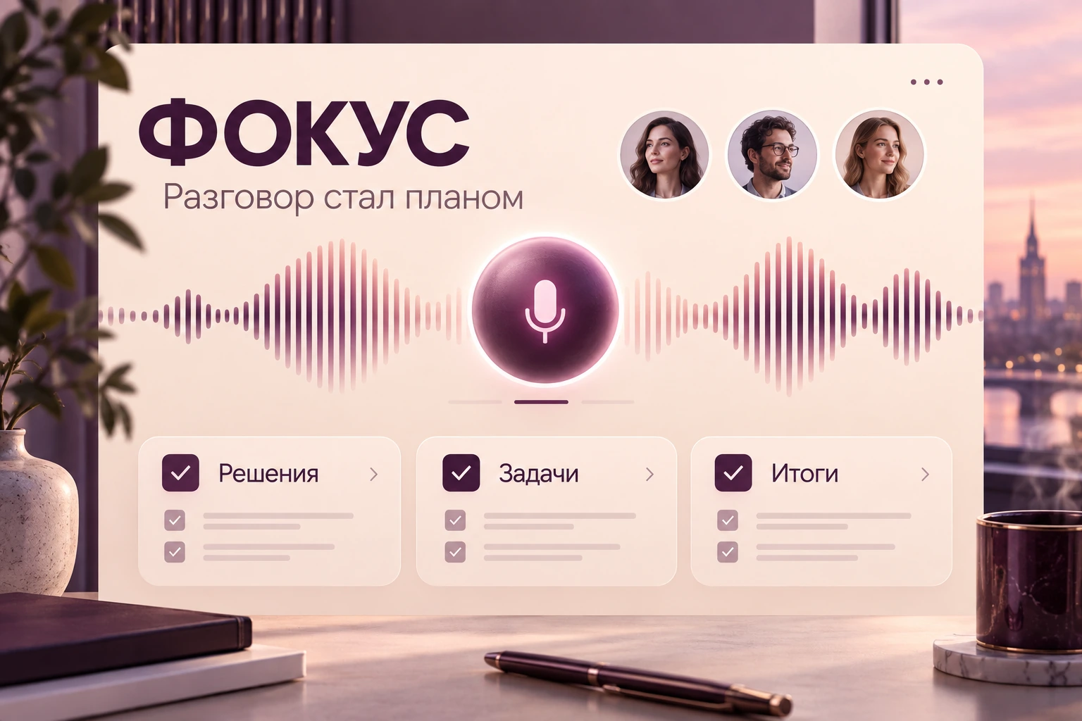 Концепт «Фокус»: Помощник по итогам встреч