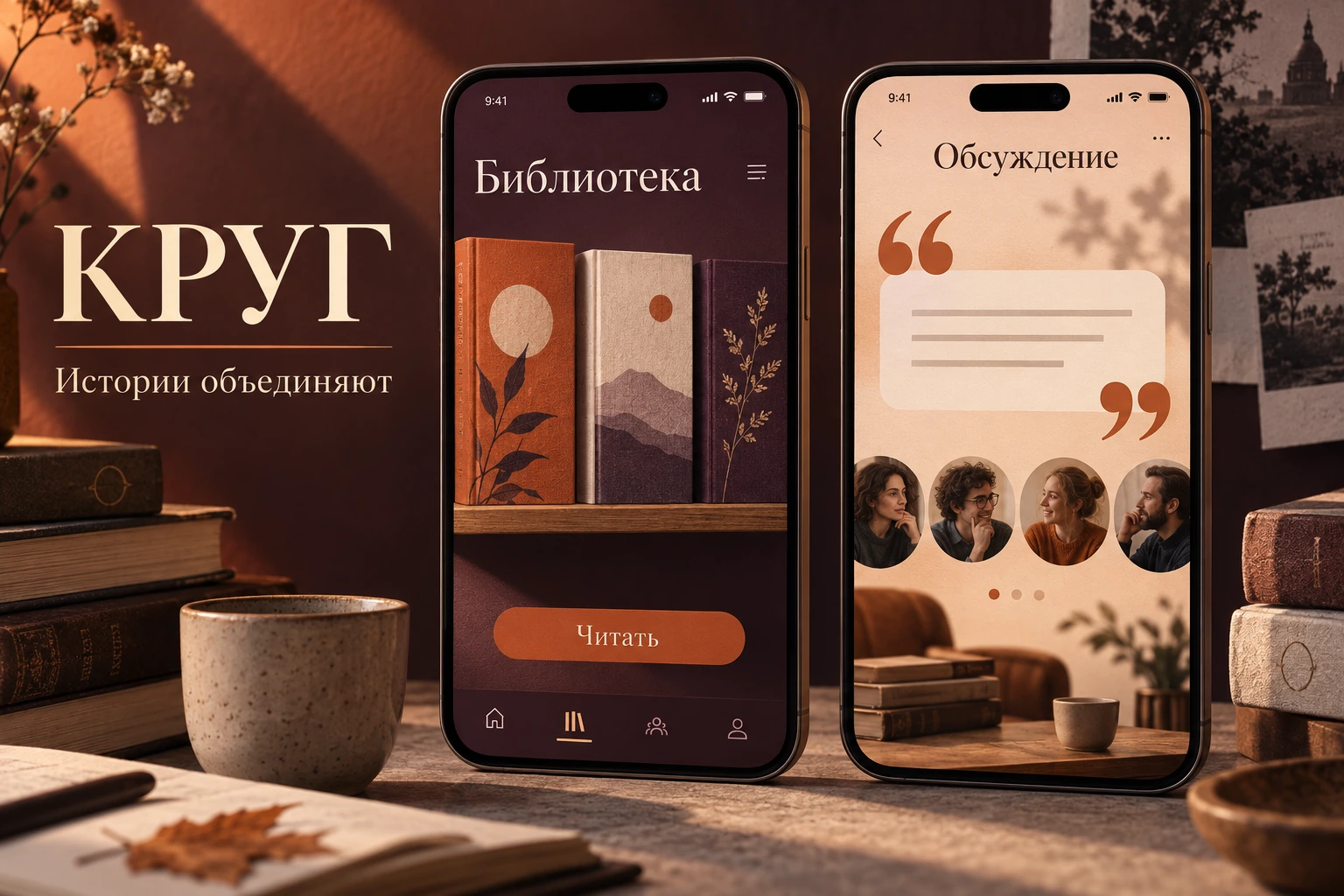 Концепт «Круг»: Приложение книжного клуба