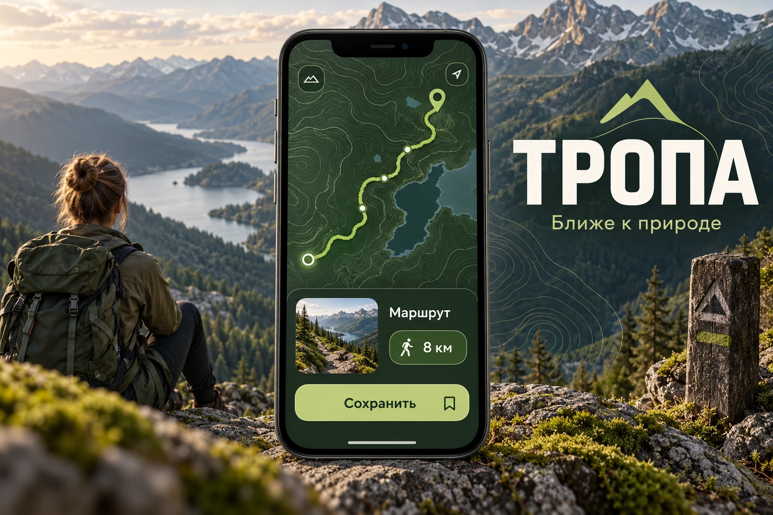 Концепт «Тропа»: Приложение для прогулок